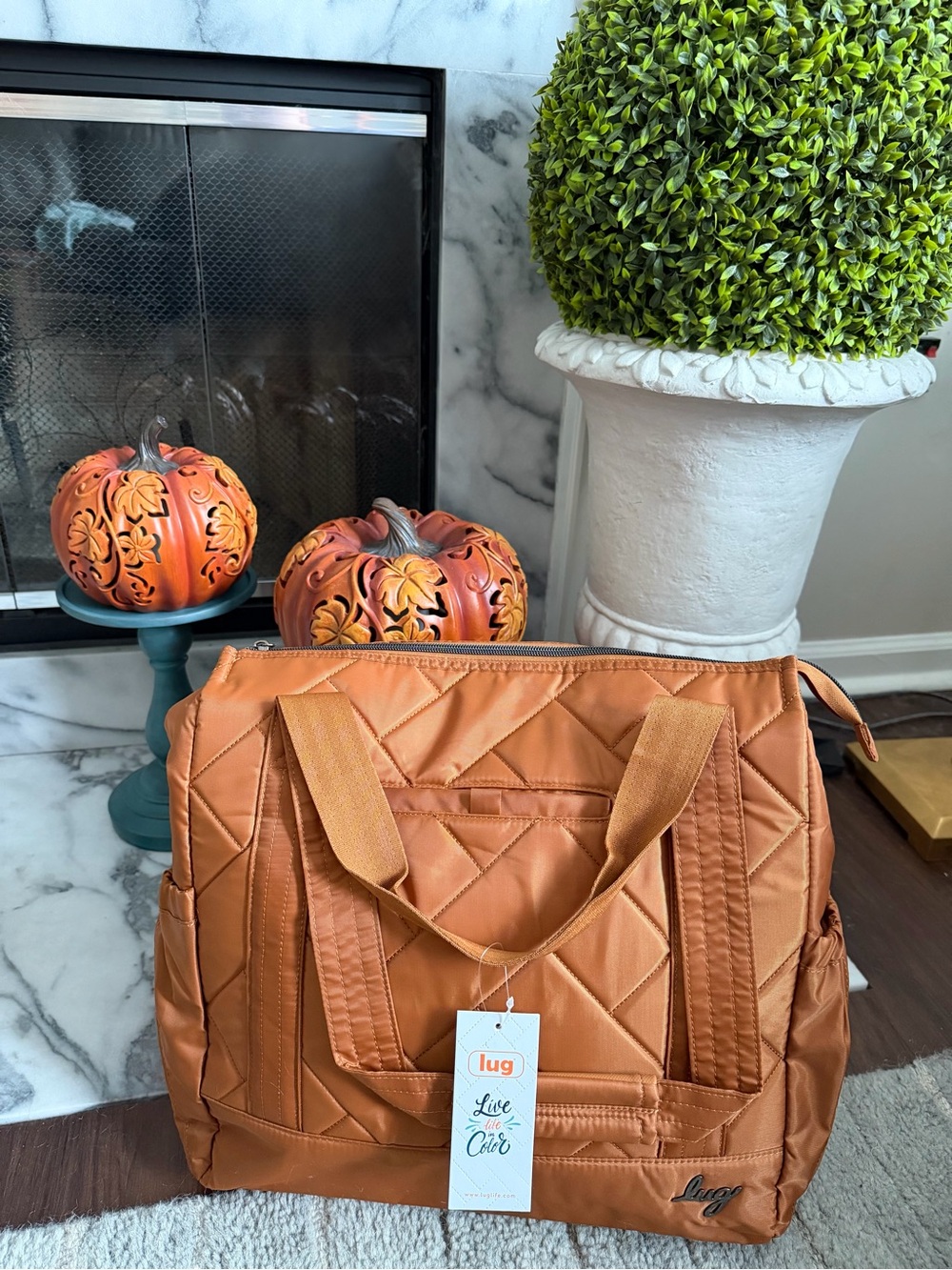 Lug Baby Yacht Quilted Tote Bag in Cappuccino - NWT